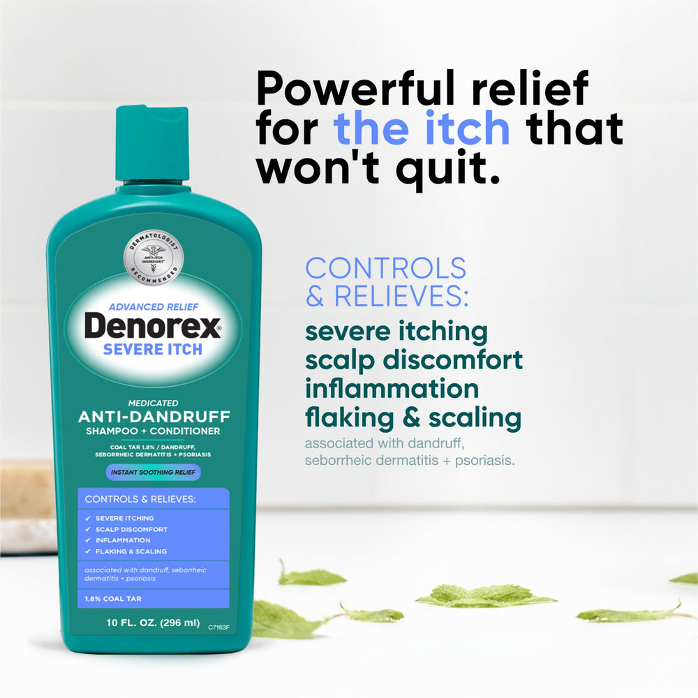 Label close-up showing 1.8% coal tar and medicated formulation
