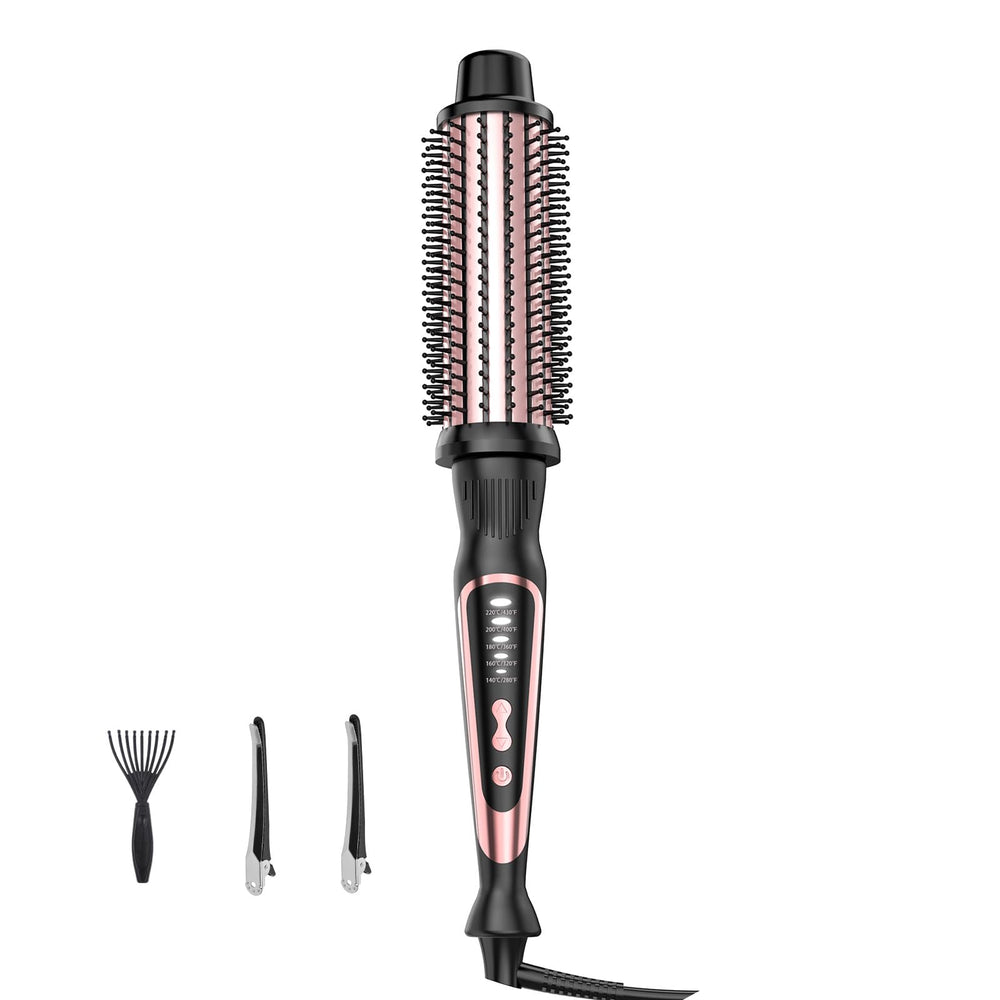 DENVEK brosse thermique rose doré, sécurité d'utilisation et coiffage lisse