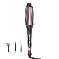 DENVEK brosse thermique rose doré, sécurité d'utilisation et coiffage lisse