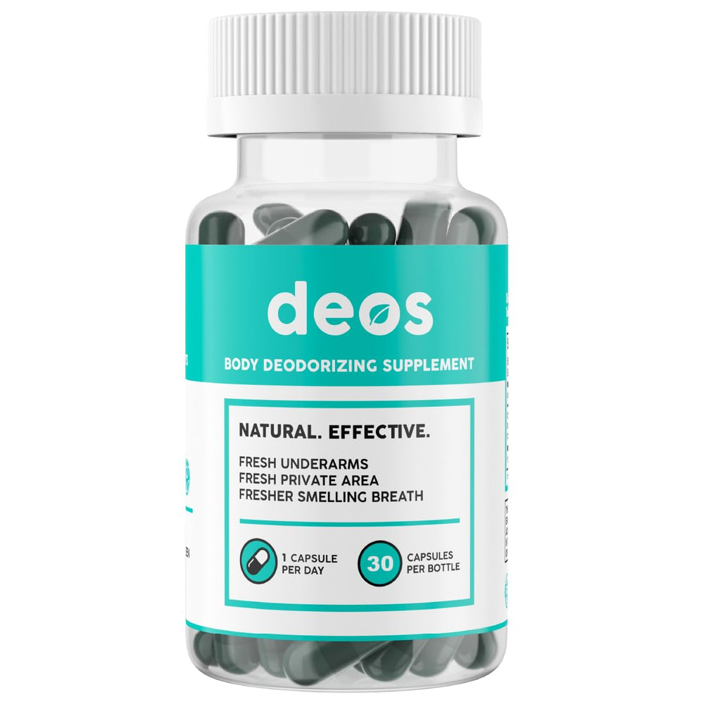 DEOS: bouteille et capsules pour une fraîcheur durable tout au long de la journée.