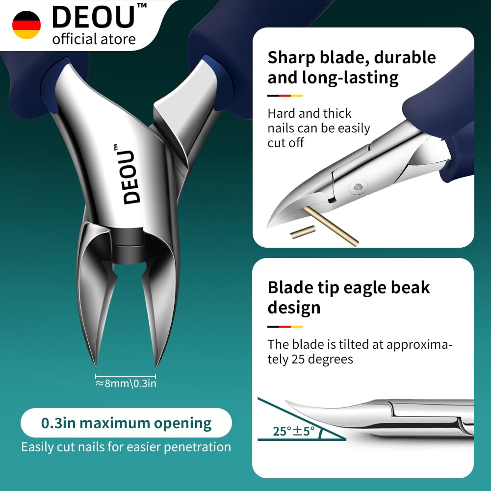 Lame précise et tranchante adaptée aux ongles épais DEOU
