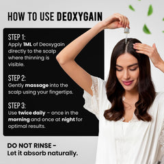 Sérum Deoxygain – Application facile sur le cuir chevelu pour nourrir les follicules.
