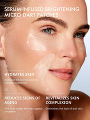 Application précise des patchs Deepcare autour des yeux.
