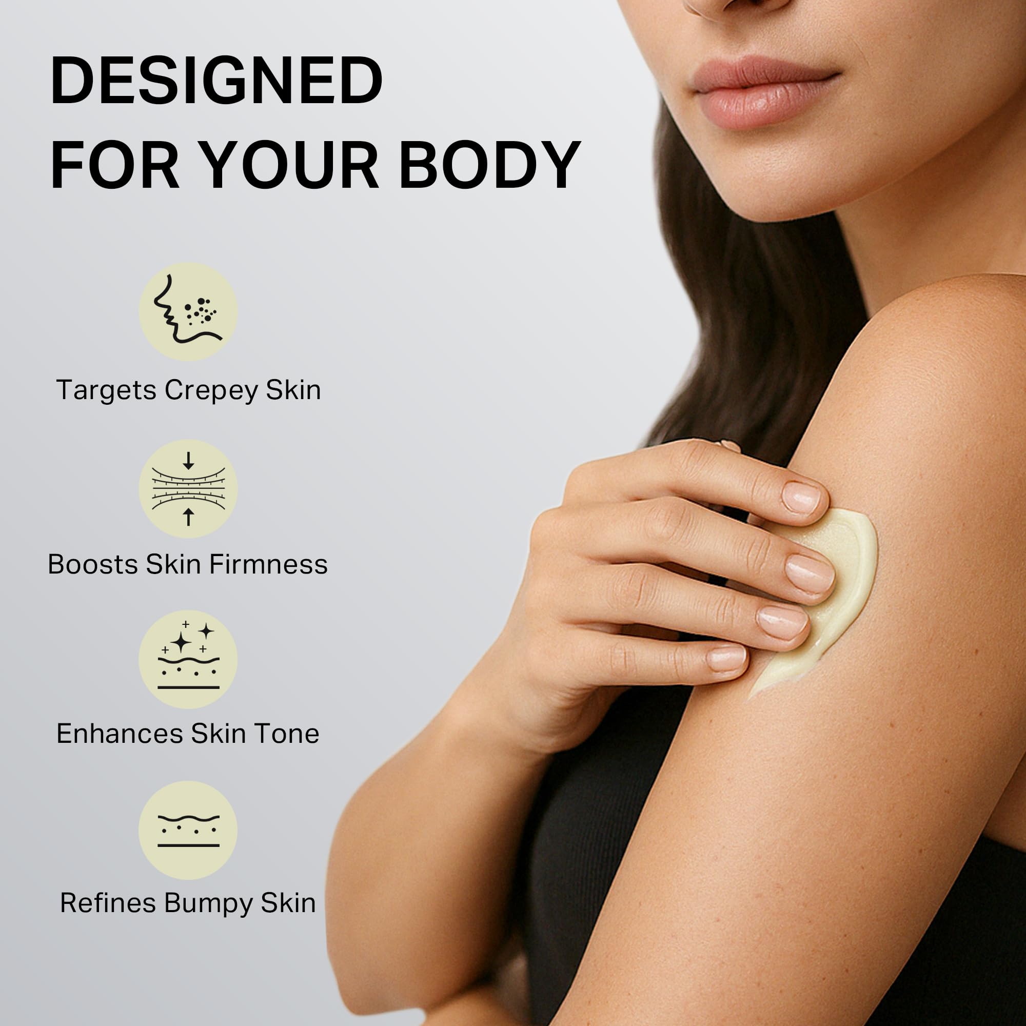 depology lotion crepee peau zone bras jambes — amélioration de la texture dans les zones ciblées.
