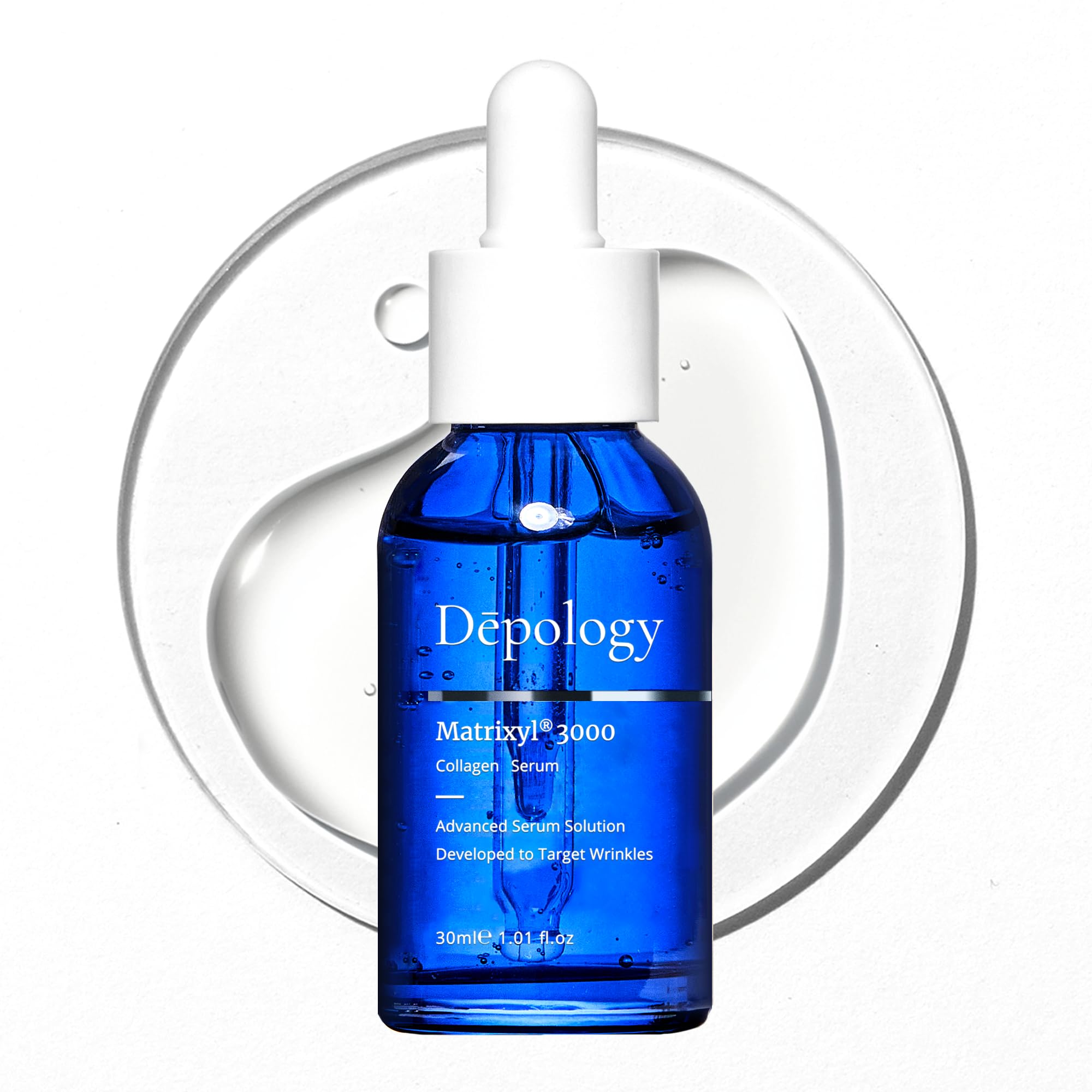 Depology MATRIXYL 3000 Serum – bouteille élégante pour soin du visage.