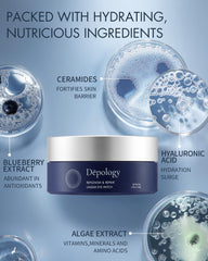 Texture hydrogel Depology adhérant confortablement autour des yeux