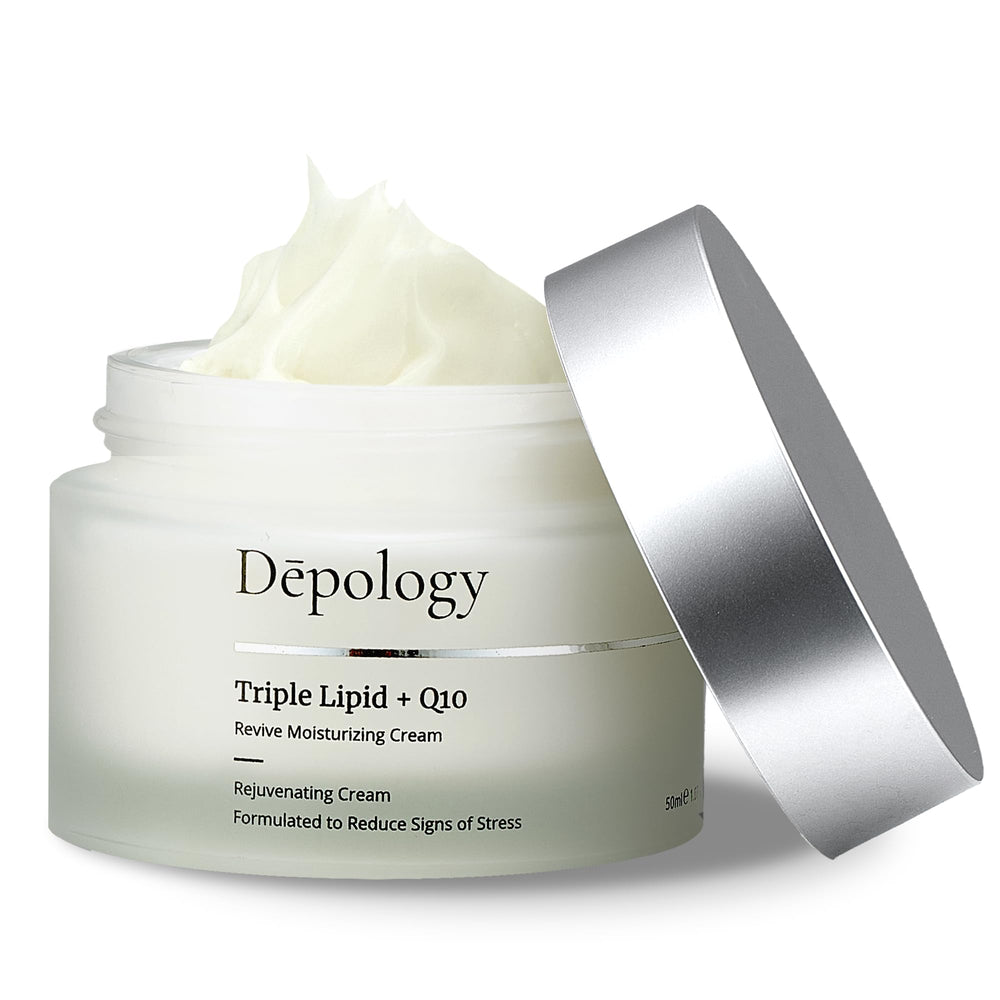 depology Triple Lipid+Q10 Crème Visage usage quotidien pour peau saine et radieuse.