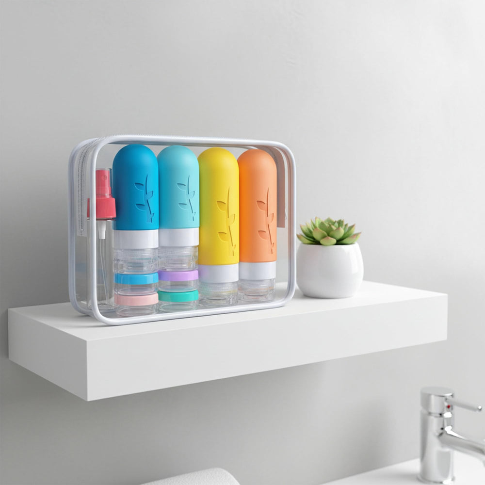 DEPOZA bouteilles en silicone souple, remplissage facile et propres
