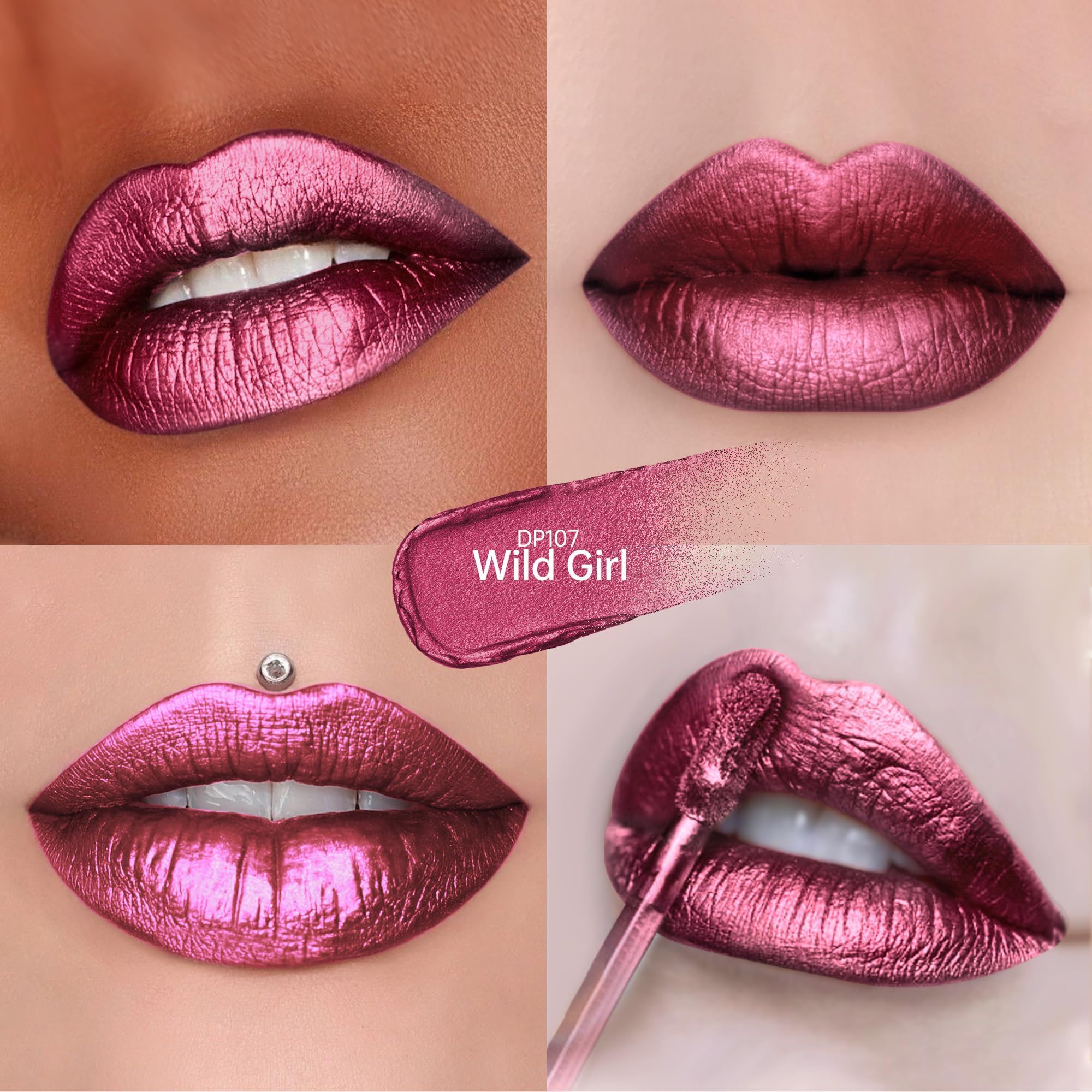 Depuplum rouge Burgundy métallique, application soyeuse pour une couleur vibrante.
