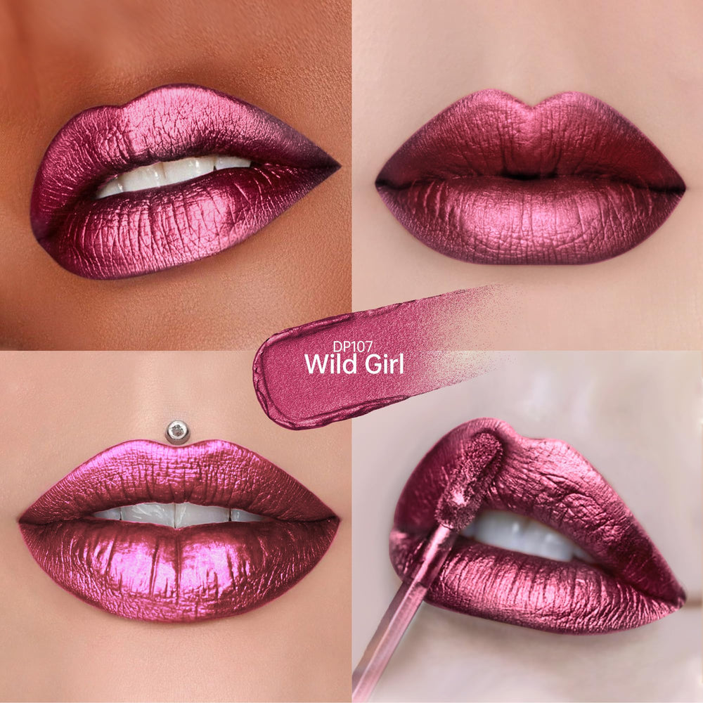 Depuplum rouge Burgundy métallique, application soyeuse pour une couleur vibrante.