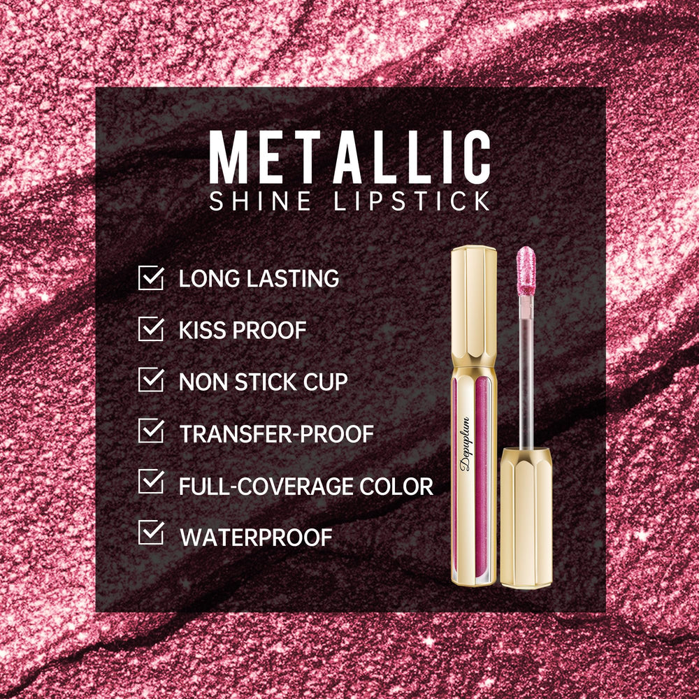 Depuplum Burgundy métallique, teinte puissante pour un look audacieux lors d'une soirée.