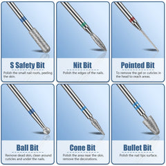Depvko mèches-carbure-de-tungstene-ongles-3pc offrent durabilité et précision pour lisser et sculpter.