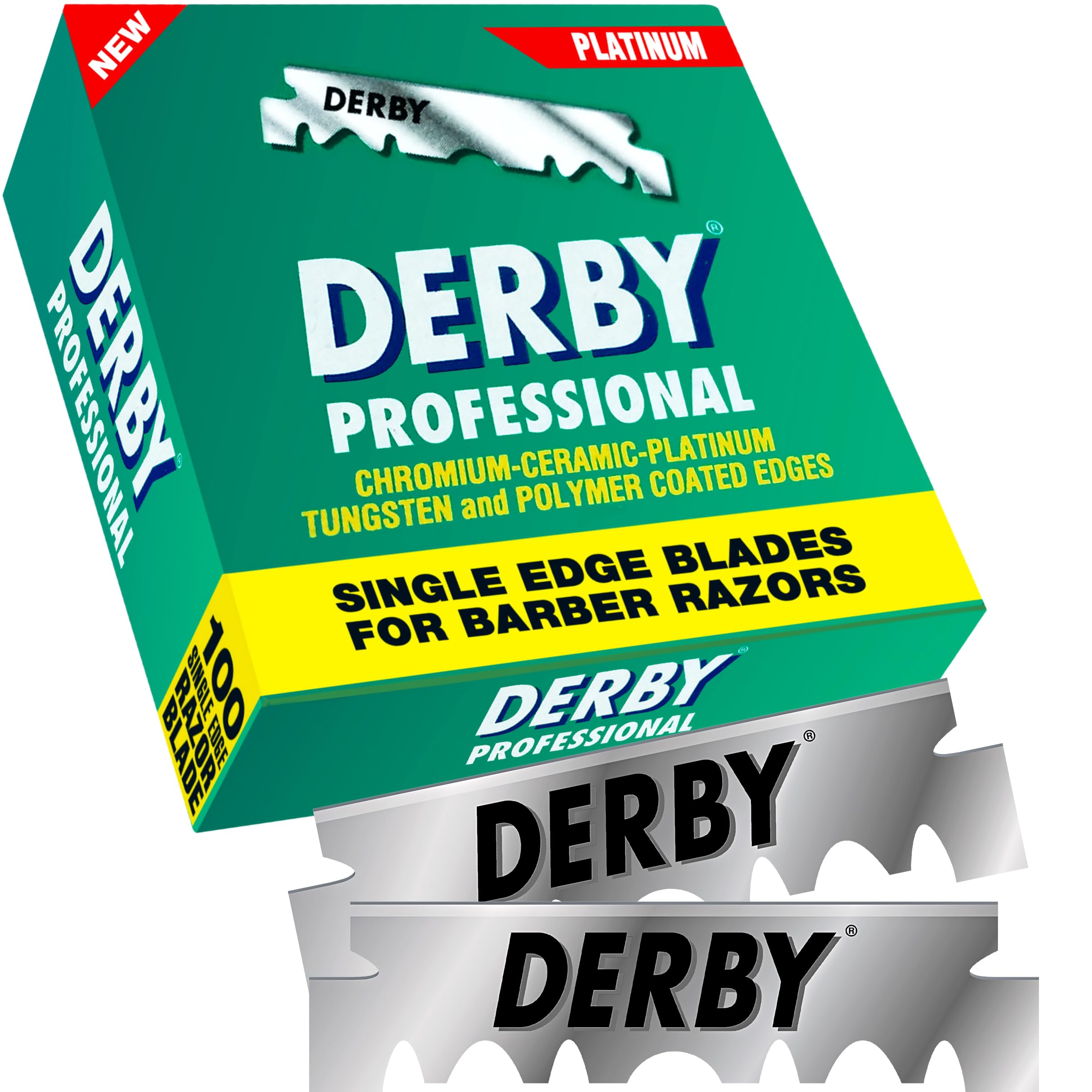Derby lames professionnelles, arête unique, utilité professionnelle et pratique pour barbiers.
