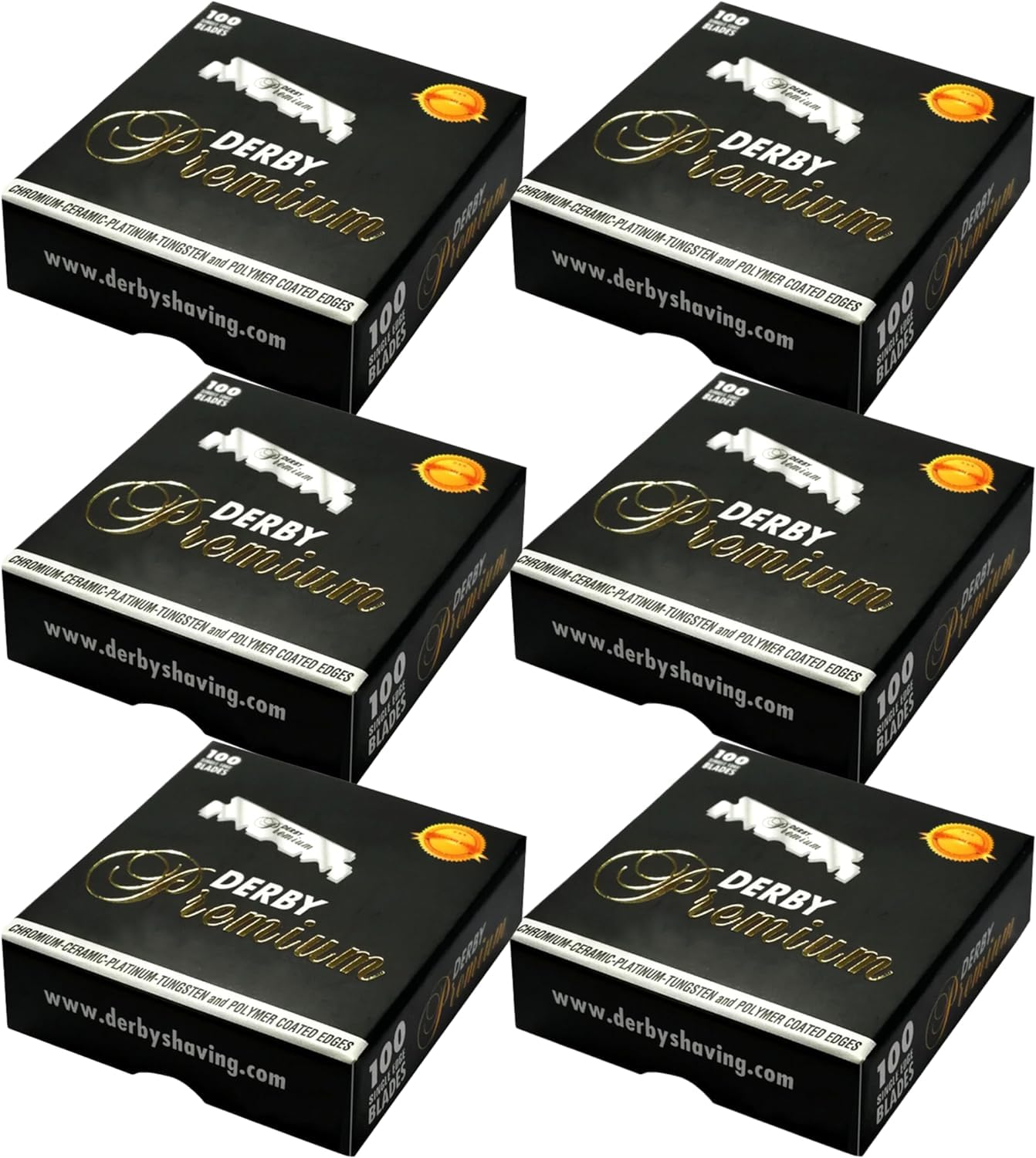 Lames Derby Premium tranchant net avec glisse fluide lors du rasage.
