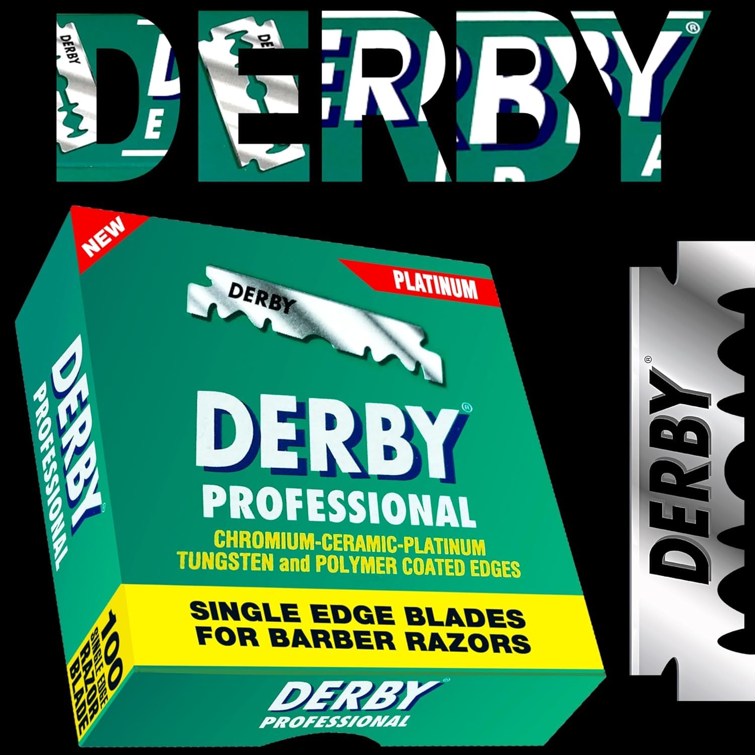 Emballage Derby Professional: ensemble de 100 lames prêtes à l'emploi.