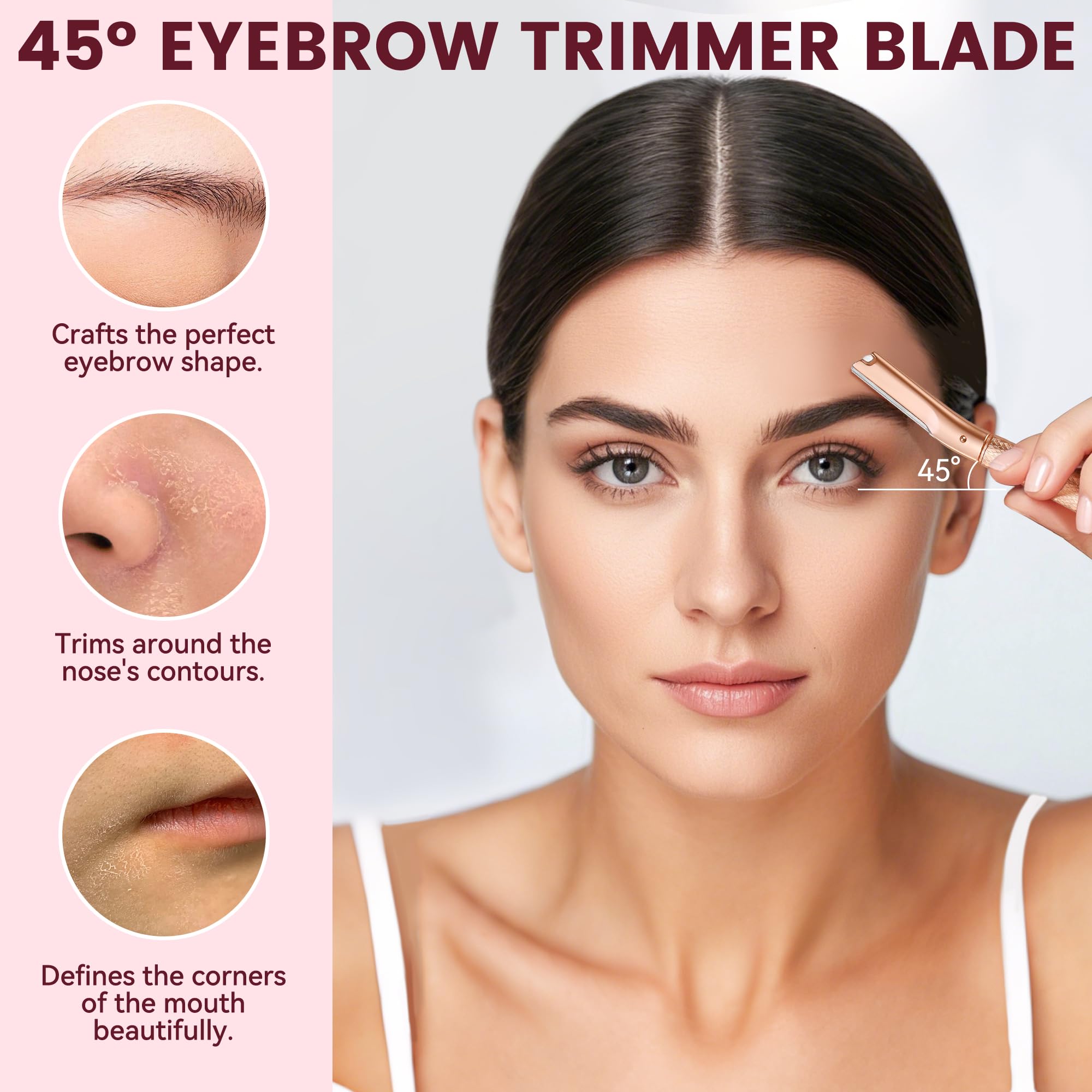 Derloyo dermaplanage pour exfolier la peau en douceur et enlever le duvet léger.