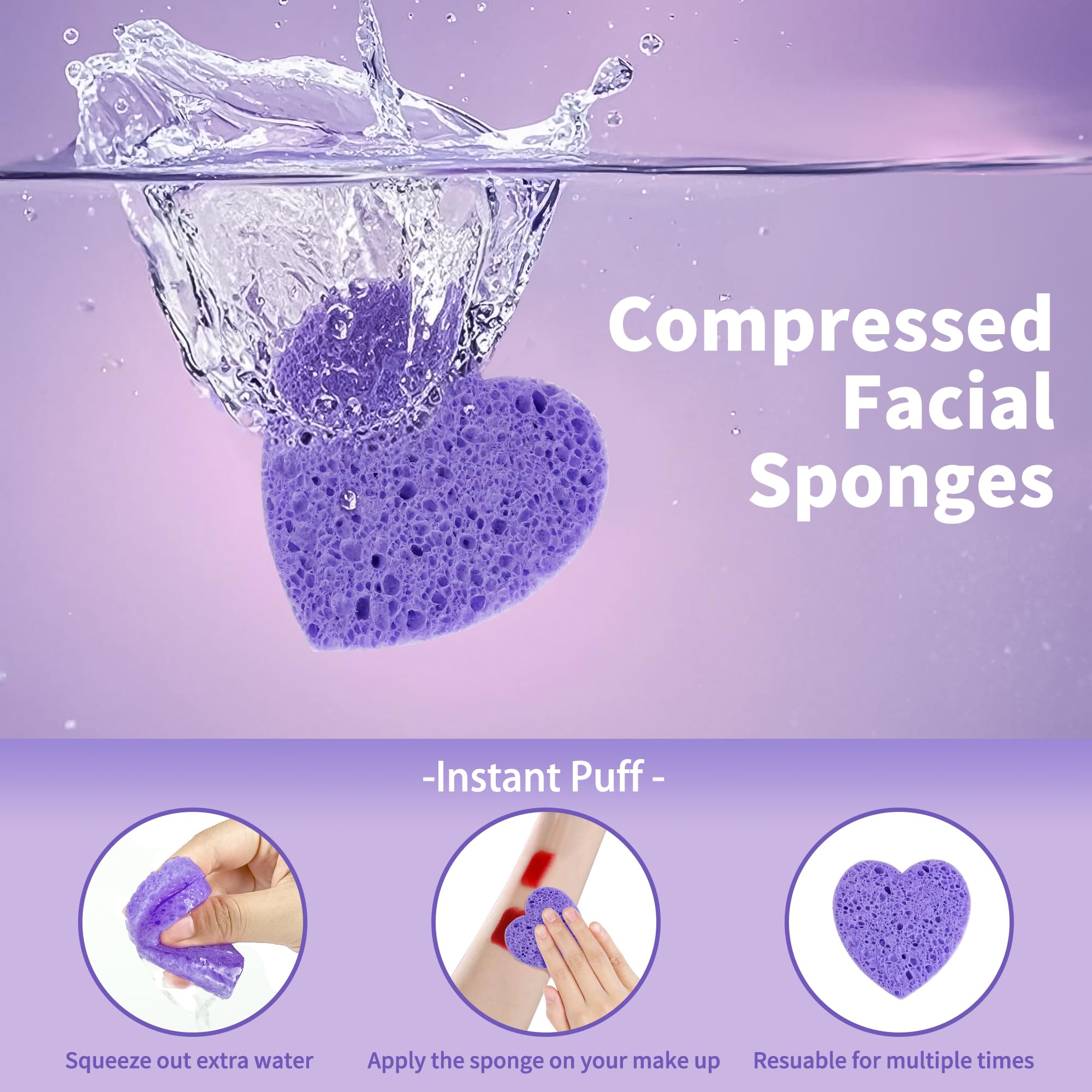 Derloyo éponges compressées activées par l'eau, expansion rapide pour un nettoyage doux.