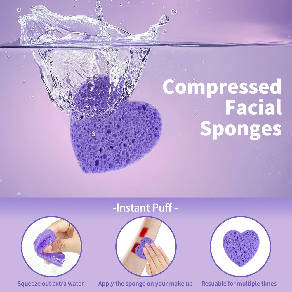 Derloyo éponges compressées activées par l'eau, expansion rapide pour un nettoyage doux.