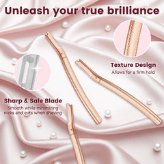Lames Derloyo 12 remplacements pour rasoir du visage fiable et durable.