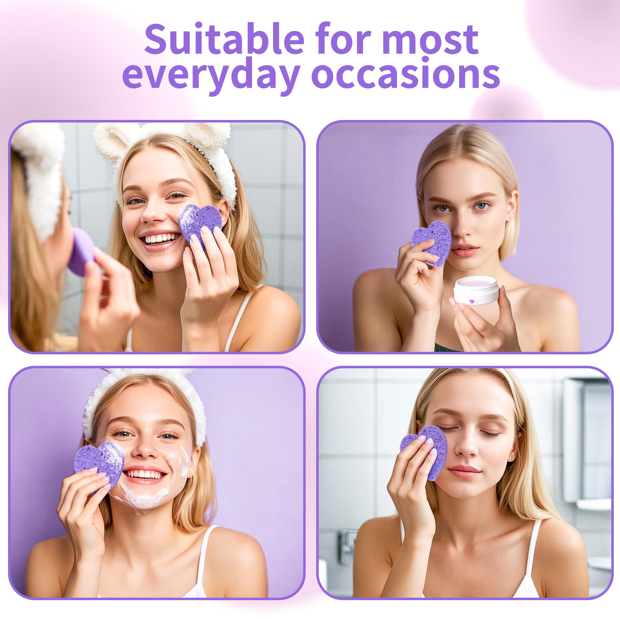 Derloyo éponges visage pour nettoyage en profondeur et démaquillage en douceur.