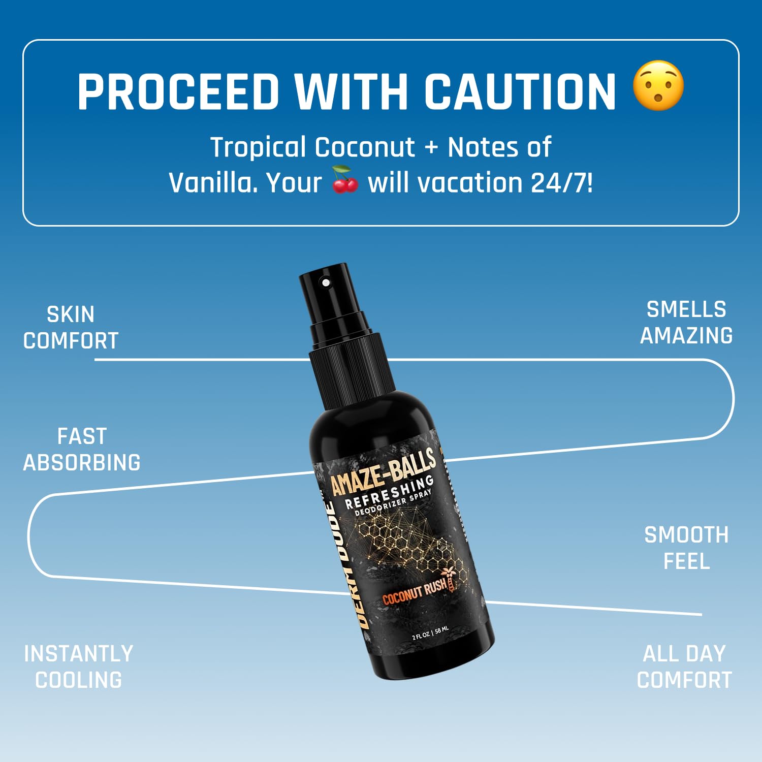 Derm Dude Amaze Ball spray application rapide et sans résidu