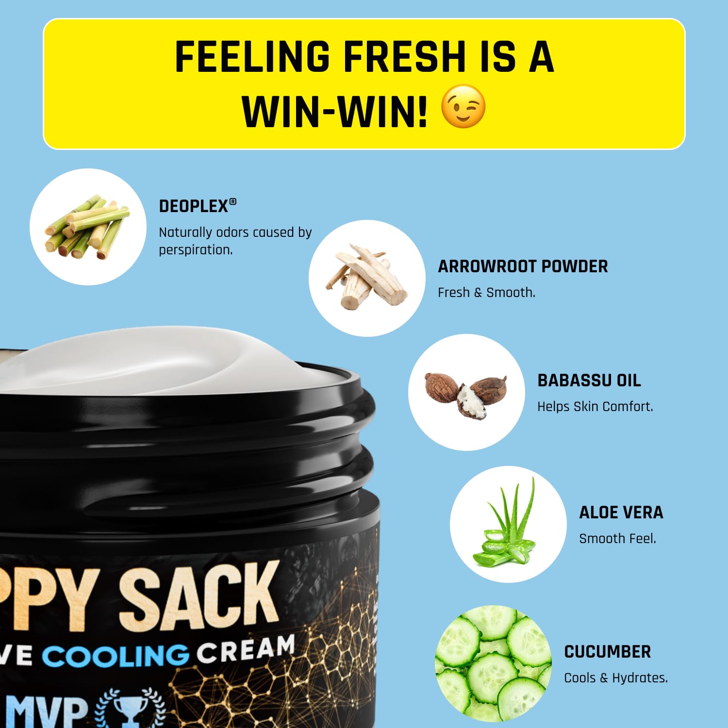 Derm Dude Happy Sack - application rapide sur peau sensible sans résidu