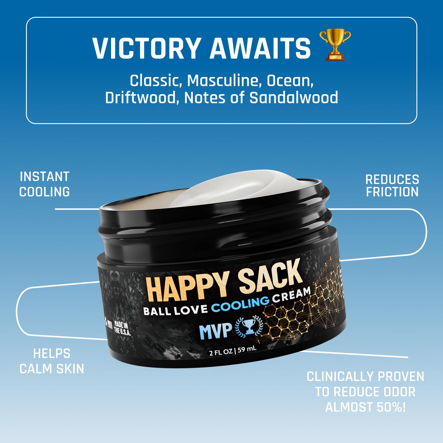 Derm Dude Happy Sack - crème-confort prête à l’emploi pour l’hygiène intime