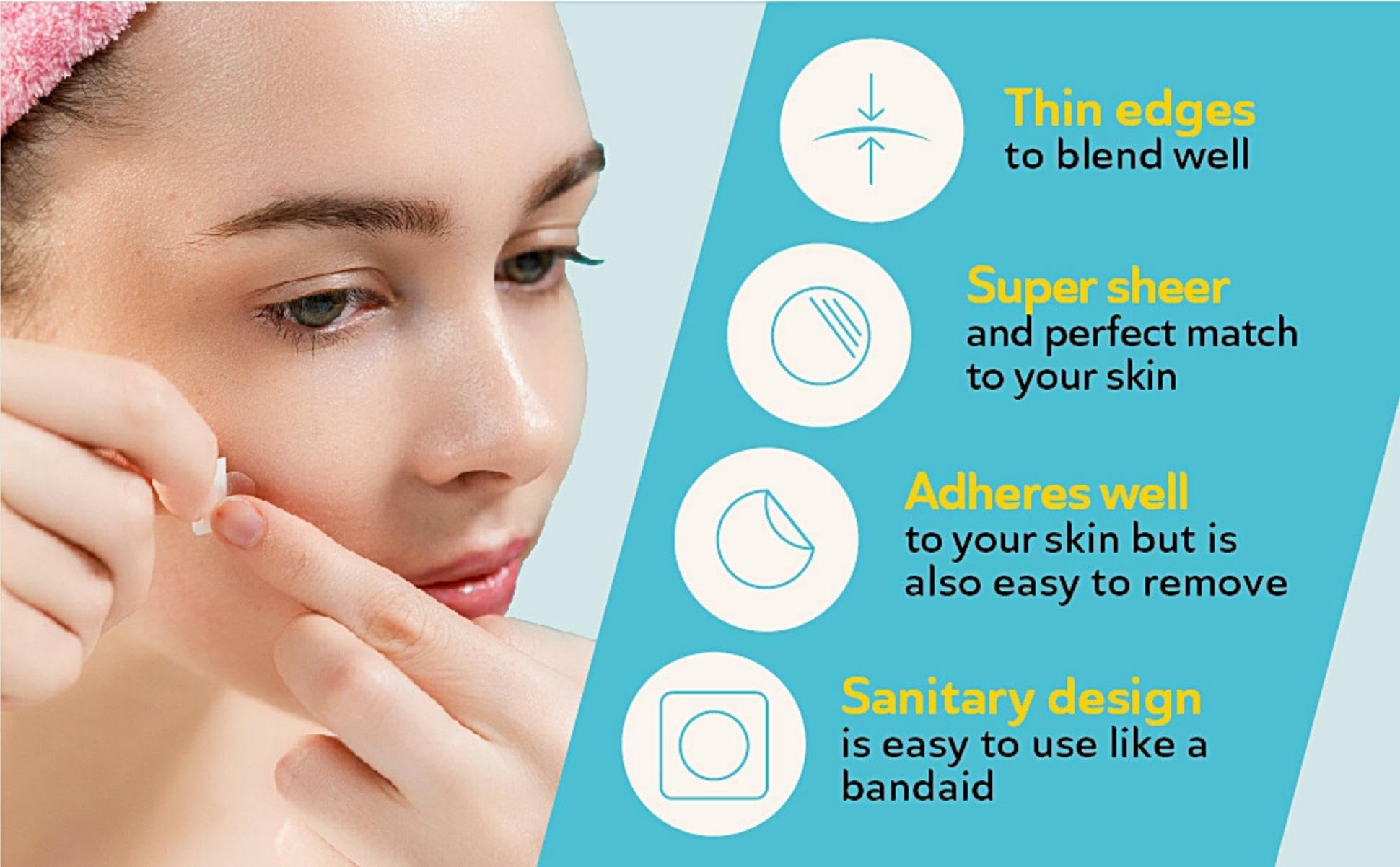 DERMA ANGEL Easy-open wrapper reduces touch during application.