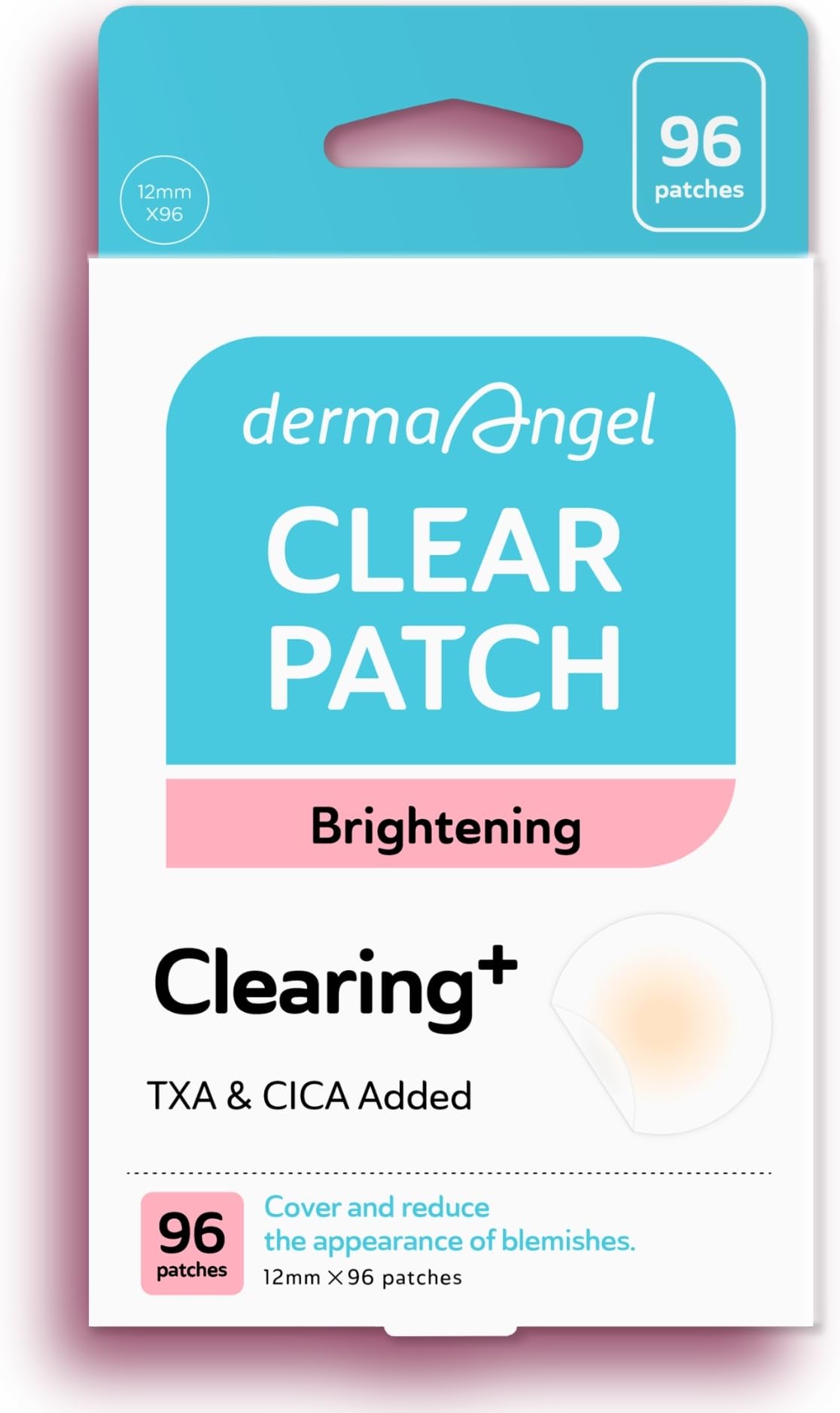 Patch hydrocolloïde DERMA ANGEL absorbant les fluides d'un bouton actif.