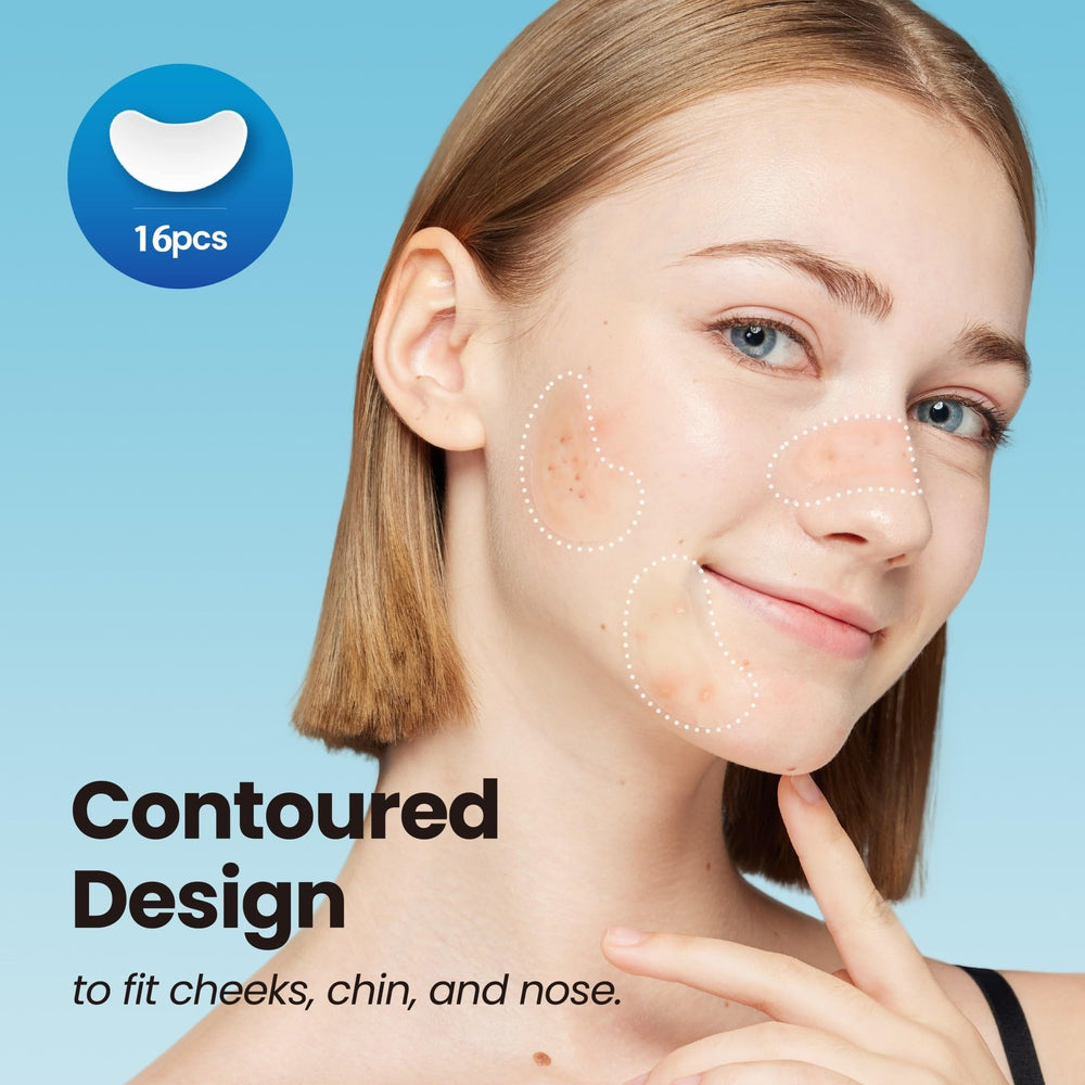 DERMA ANGEL patch hydrocolloïde, bord ultra-fin invisible sur le visage.