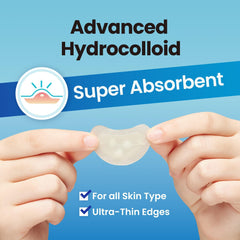 Patch hydrocolloïde DERMA ANGEL visage, fini mat et discret.