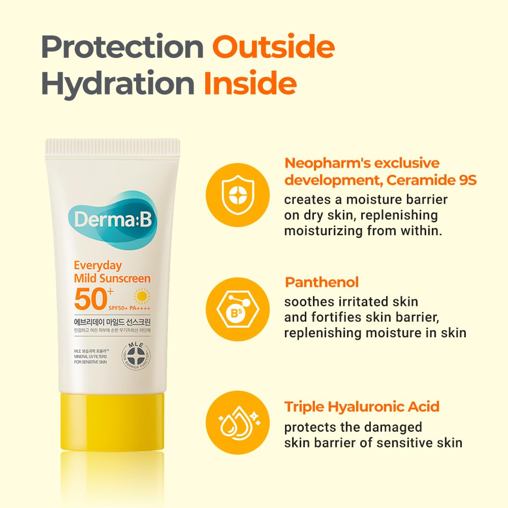 Format voyage Derma B Everyday, compact et portable.
