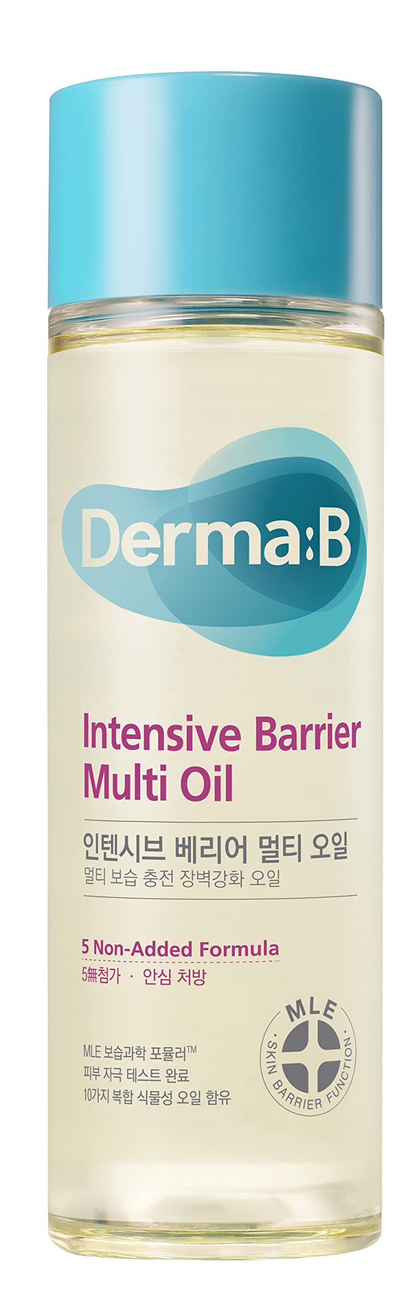 Derma B huile corporelle barrière intensive sur peau sèche, hydratation durable.