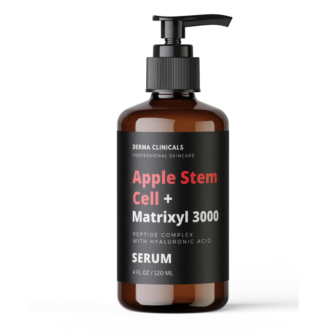 DERMA CLINICALS Sérum cellule souches de pomme: bouteille-pompe pour une application précise et hydratante.