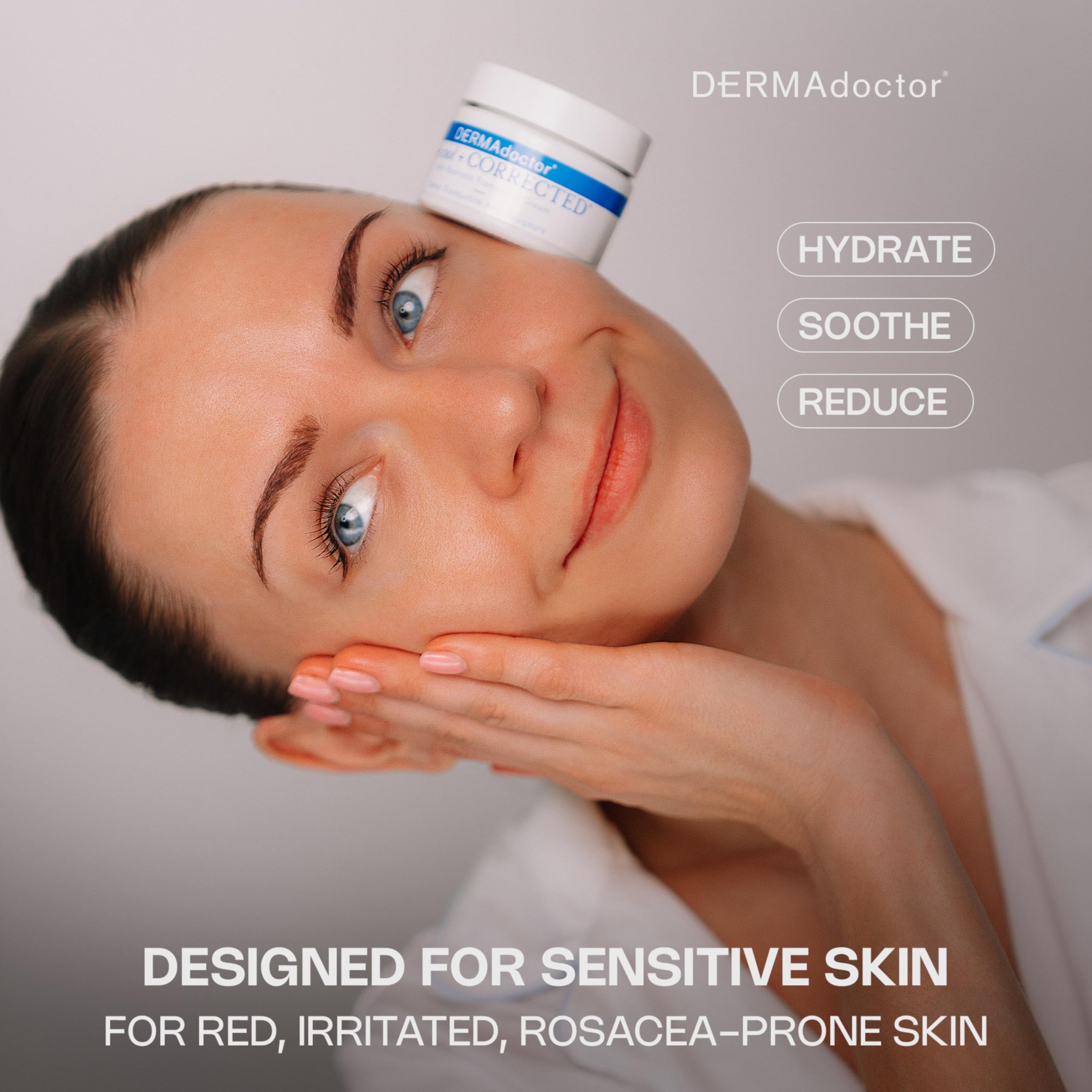 DERMAdoctor Crème Visage Texture Riche – Texture adoucie, hydratation durable pour peau sensible.