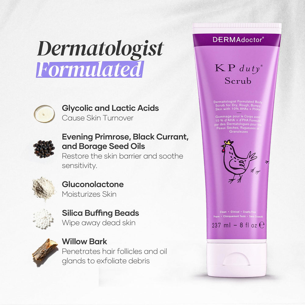 DERMAdoctor KP Bump Eraser micro-exfoliation révélant une peau douce