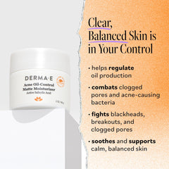 DERMA E: acide salicylique et exfoliation douce pour pores propres.