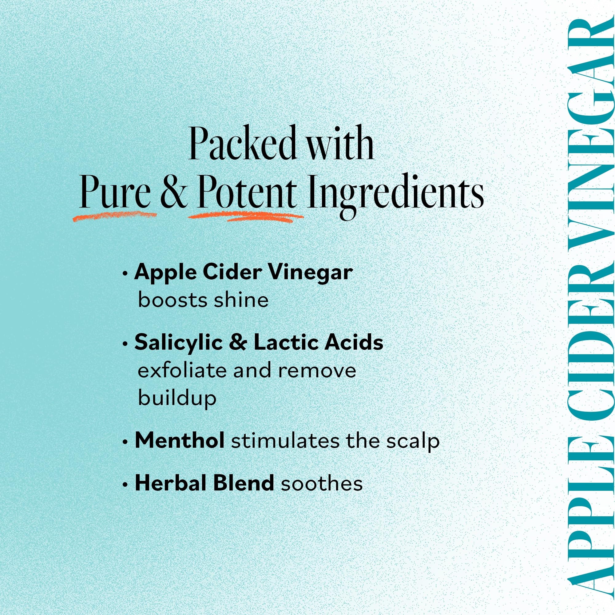 Acides salicylique et lactique, exfoliation légère du cuir chevelu.