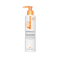 Derma E Acne Deep Pore Wash bottle front, gentle cleanser for clear pores.