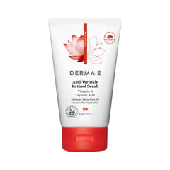 DERMA E gommage anti-rides: bouteille prête pour un nettoyage en profondeur.