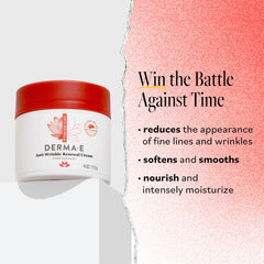 Texture crème riche Derma E Anti-Rides, application agréable.