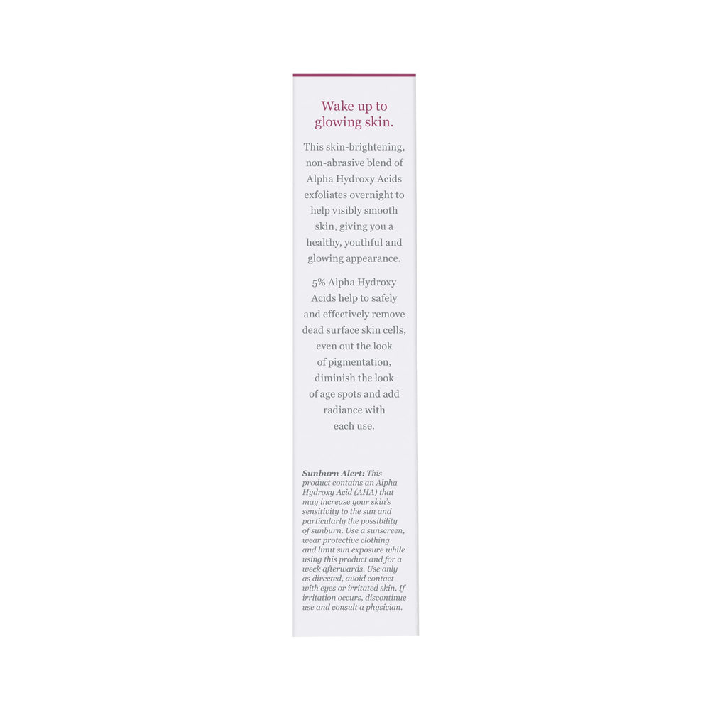 DERMA E Overnight Peel: texture douce prête à exfolier et lisser la peau.