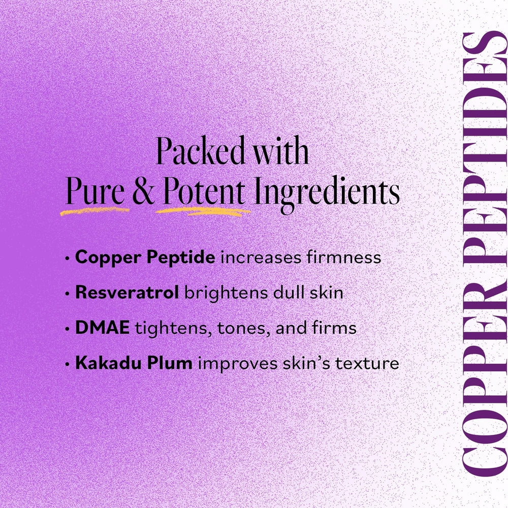 Derma E Firming DMAE résveratrol et Kakadu Plum, antioxydants pour une peau lumineuse.