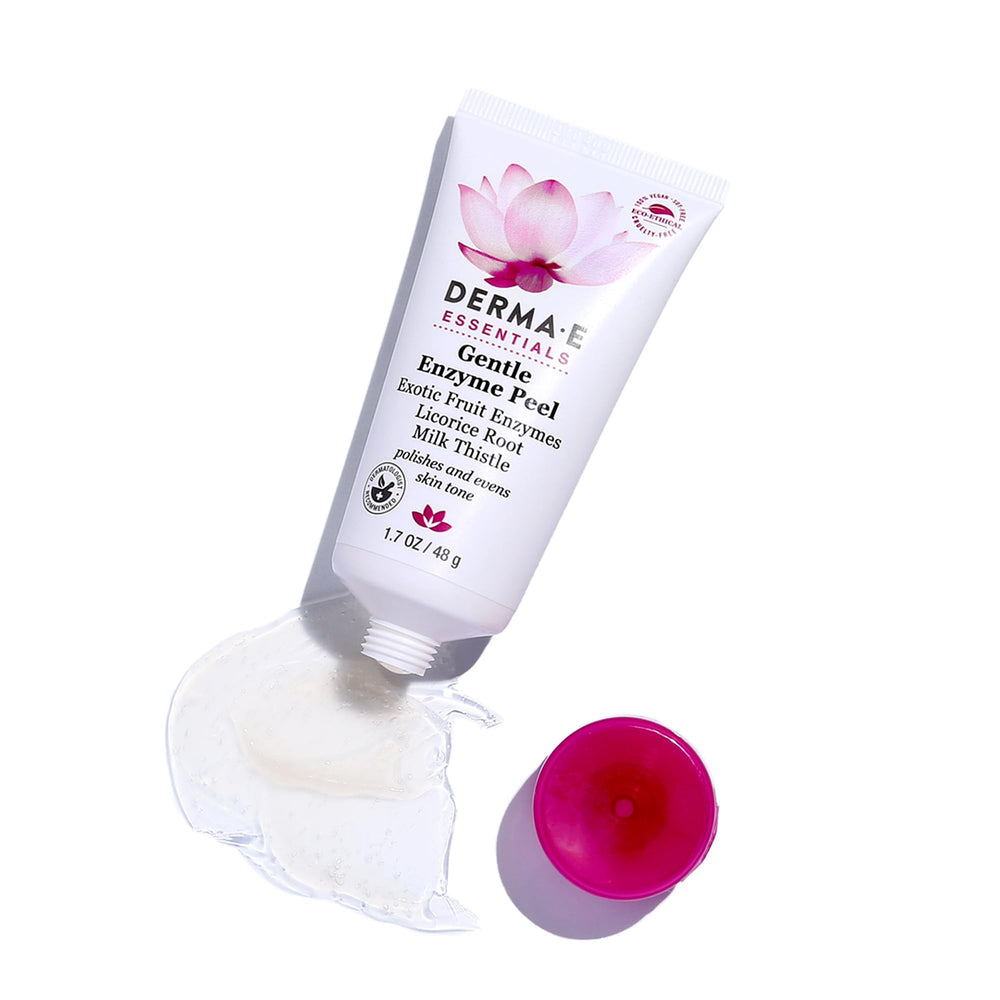 Derma E Gentle Enzyme Peel – ingrédients-chardon-marie et reglisse; éclaircissent et revitalisent la peau.