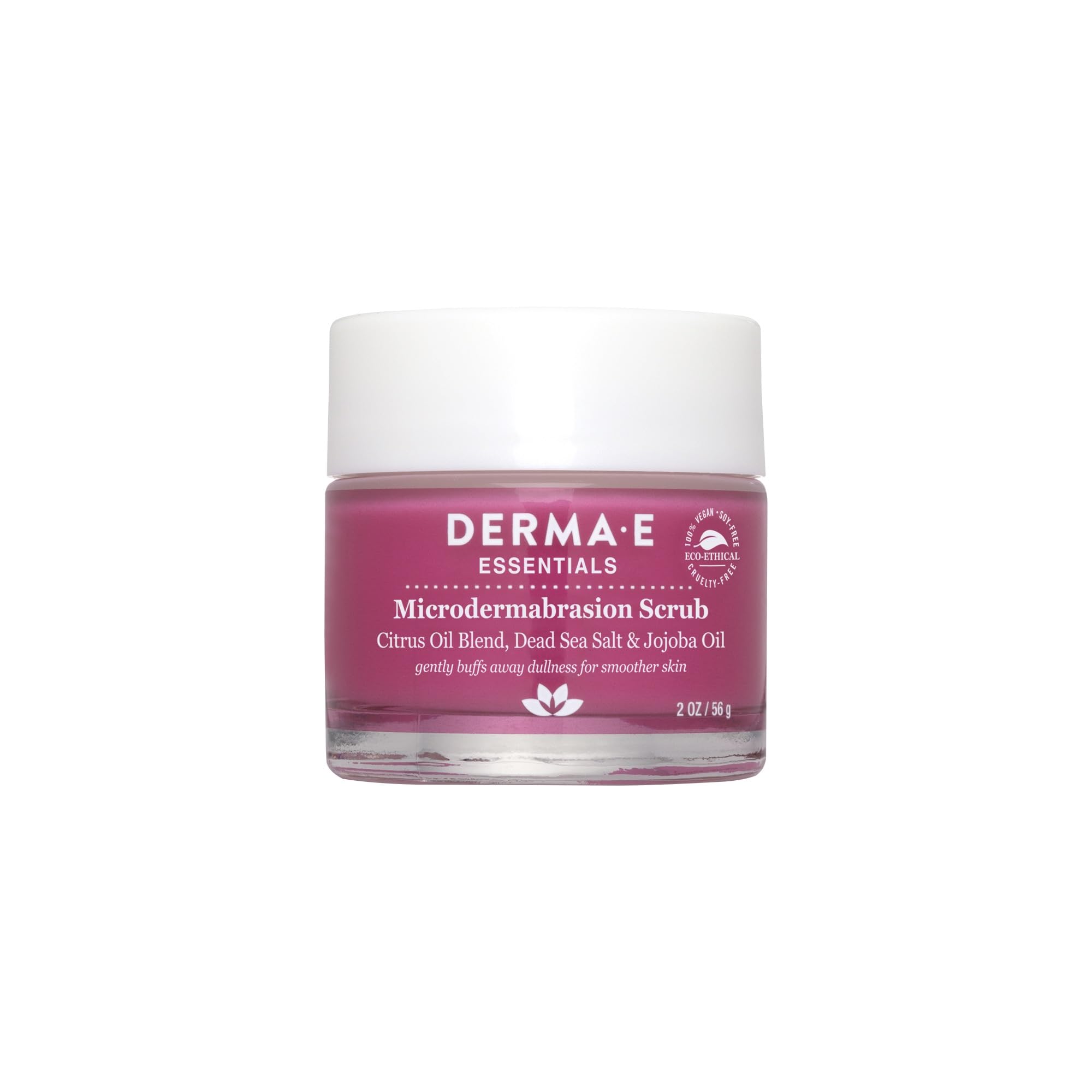 DERMA E gommage visage dans son emballage, prêt pour exfolier en douceur.