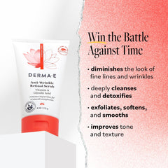 DERMA E grains d'abricot: exfoliation douce qui élimine les impuretés et renouvelle la peau.