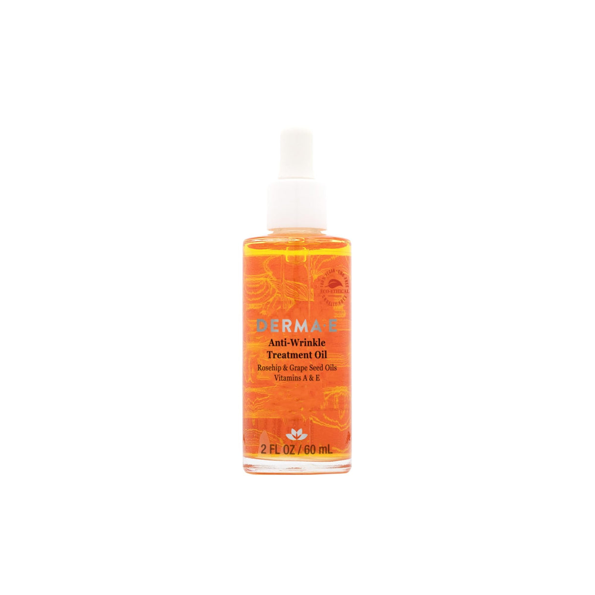 DERMA E Huile anti-rides pour le visage, texture légère pour un éclat naturel.