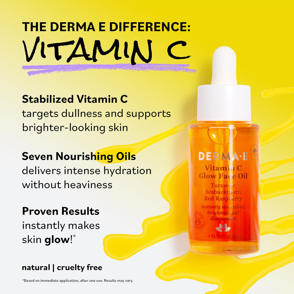 Derma E Huile Visage Mica — effet lumineux naturel sans gras