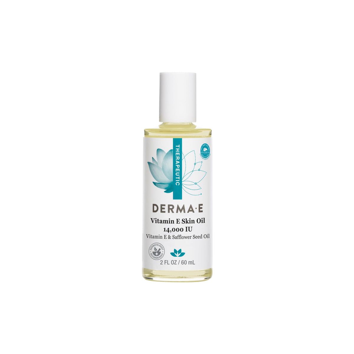 Derma E huile vitamine E pour le visage, bouteille prête à hydrater quotidiennement.