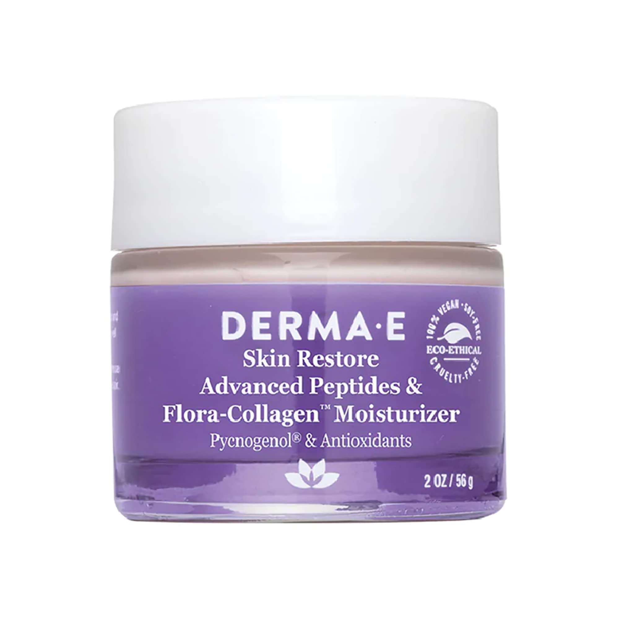 Derma E application matin et soir pour une peau hydratée.
